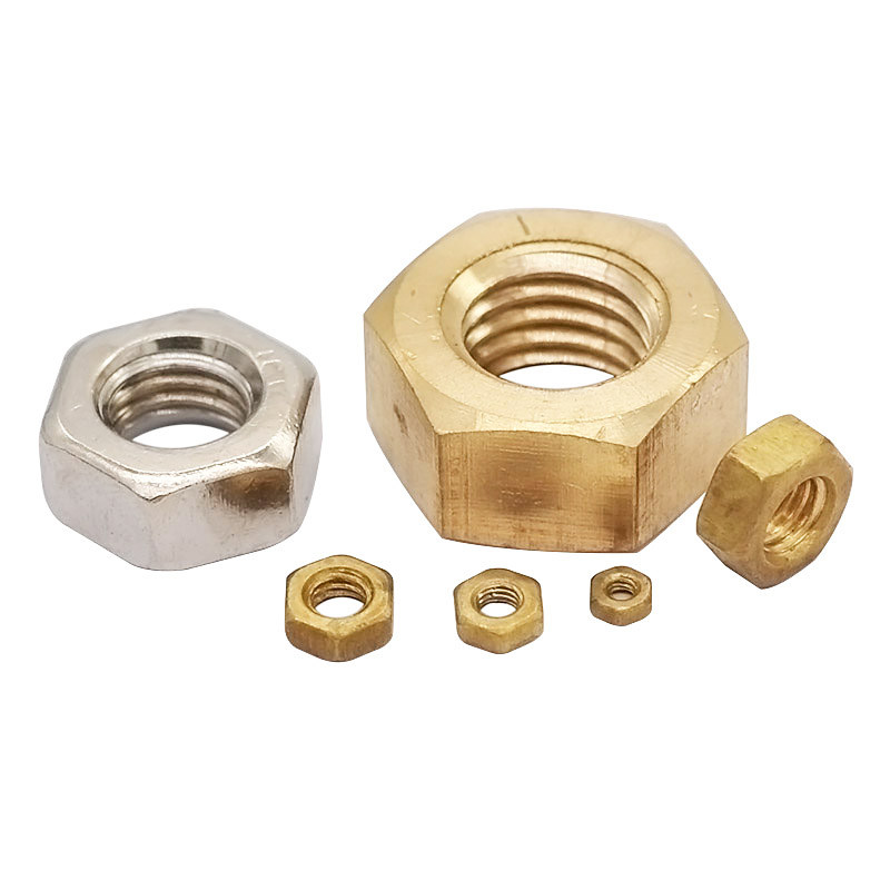 黄铜螺帽m1-m20铜六角螺母h59铜螺帽h62铜镀镍螺母铜螺丝母