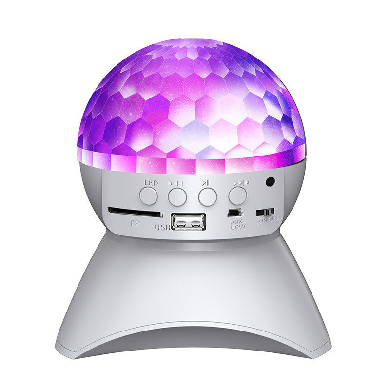 七彩灯无线蓝牙小音箱带彩灯手机小音响大音量迷你旋转闪灯低音炮可