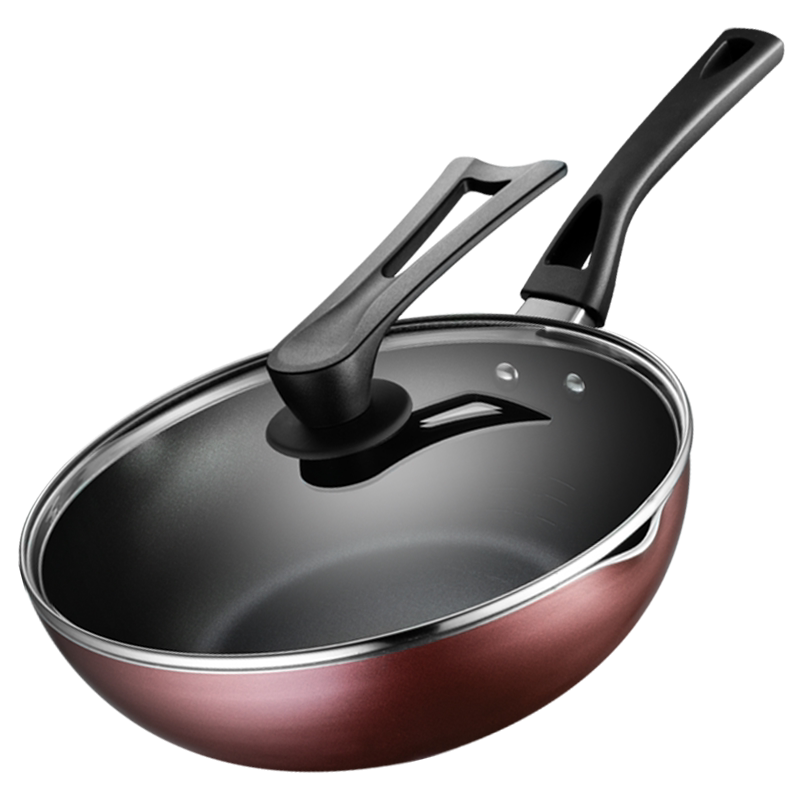爱仕达炒锅不粘锅家用锅具电磁炉燃气灶适用多功能炒菜锅平底锅小