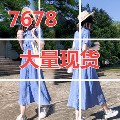 长裙女2018新款ins超火裙子a字裙复古棉麻冷淡风连衣裙极简衬衫裙