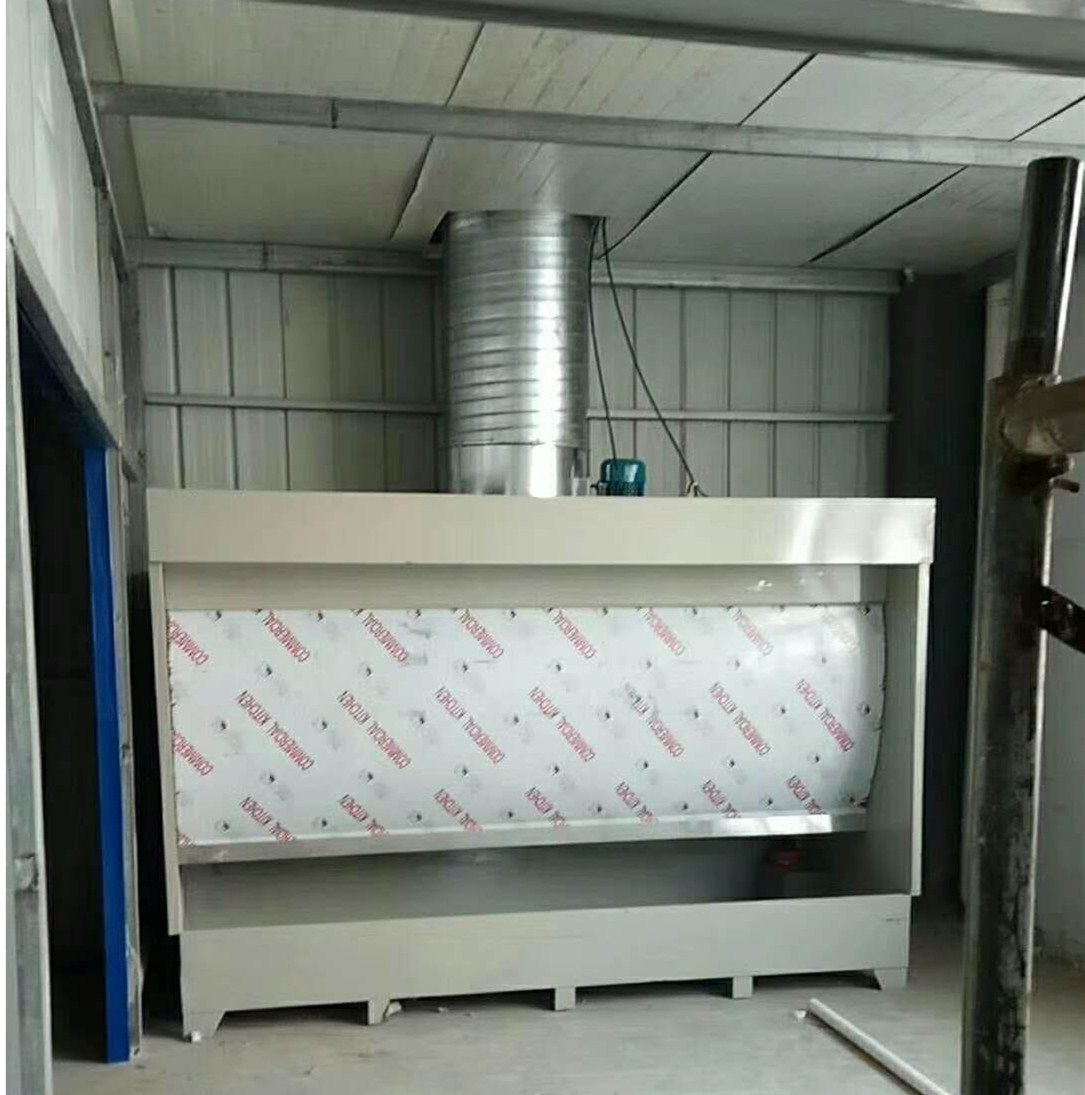 水款漆帘柜喷漆台环保小r型水循环e喷漆房水q幕过滤新雾净化箱轮