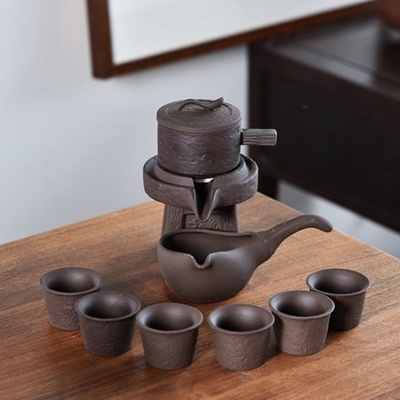 茶壶套装茗茶半自动旋转懒汉特别特色全套茶具功