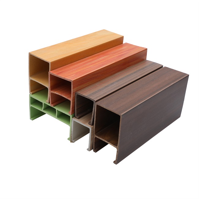 i生态木天花吊顶方通木塑u型卡扣pvc装k饰材料隔断办公室餐厅装饰