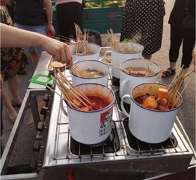 新缸串串小吃g车广场创业摆地摊麻辣涮摆摊小本串串车手推车项目