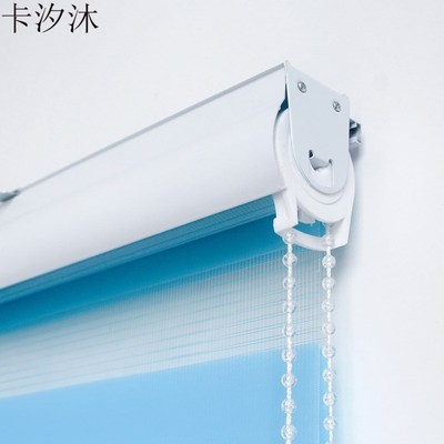 窗户帘水帘拉链式洗澡间t窗小防卷卷帘升降手拉式遮光窗帘防水