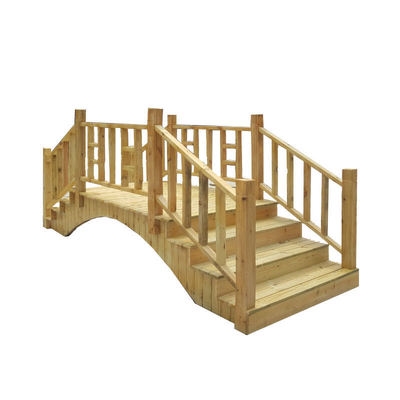 户外防腐木木桥拱桥小桥碳化木图片