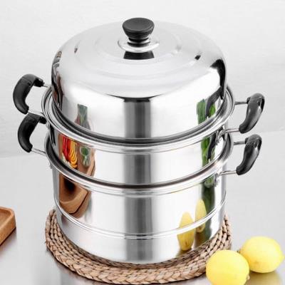不锈钢蒸笼大容量三层蒸包子蒸菜锅
