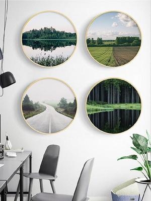 金色银色实木加石膏雕花贴金箔做旧复古黑拉丝欧式镜框画框线条欧式