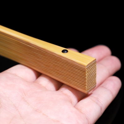 收派名家董才明才明手工95寸方玉竹直骨折扇大师文玩浙扇子