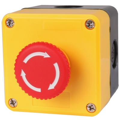 高档急停按钮开关盒带防护罩保护罩电梯扶梯紧急停止塑料金属ins