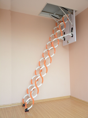 电自动阁楼伸缩楼梯家用别墅室内复式隐形收缩折叠拉伸小梯子扶