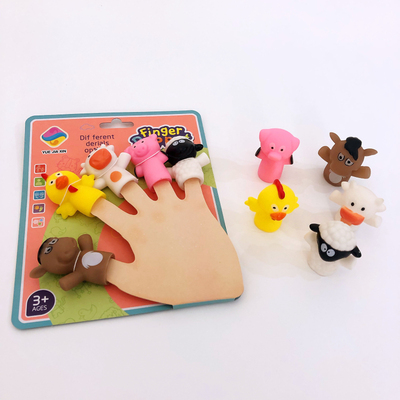 儿童亲子互动安抚指尖手指玩偶硅b手公仔玩具软指迷你五胶胶偶卡