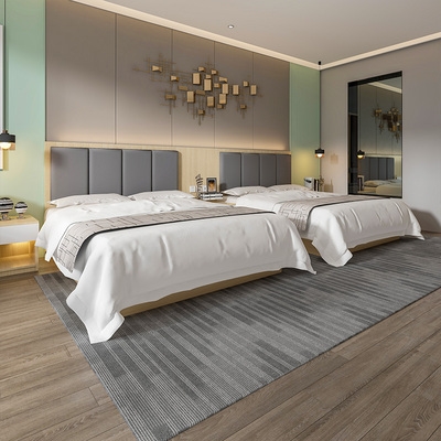 高档昆明酒店家具标间套全v宾馆床单人快捷公寓出租房民宿客房奢