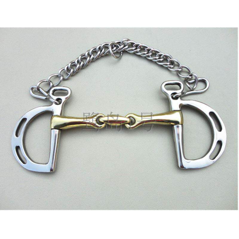 马具英式马衔三节衔铁马嚼子马术用品马口14cm口衔铁