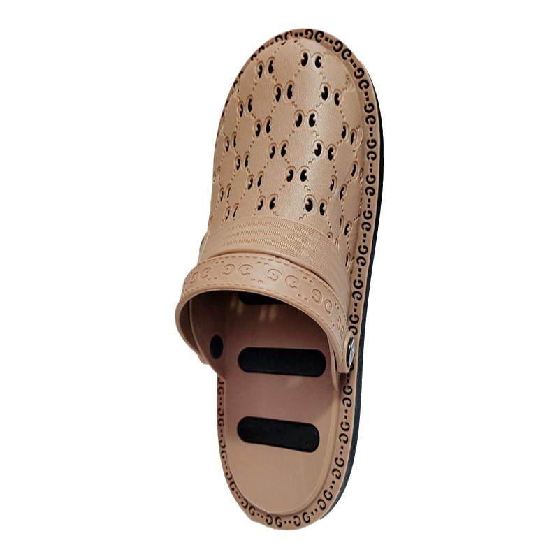 越南乳胶鞋男夏季耐磨防滑透气耐磨橡胶拖鞋洞洞包头鞋沙滩凉拖鞋