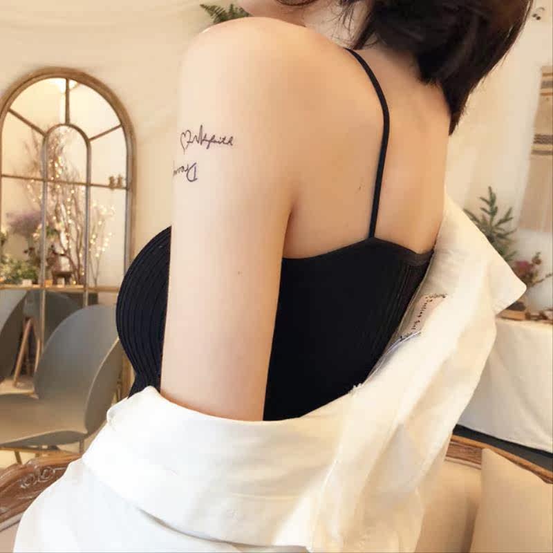 背心内衣女带胸垫一体 收副乳