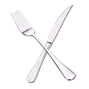 北欧式304不锈钢西餐刀叉勺筷子四件套家用餐具牛排刀叉套装全套