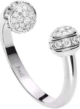 25克拉天然钻石戒指18k金真金伯爵花蝴蝶开口钻戒情人节