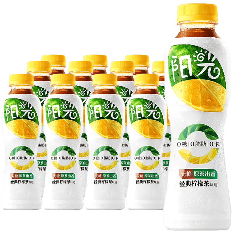 可口可乐 阳光茶饮料无糖柠檬红茶整箱饮料
