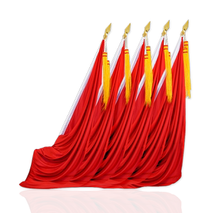 会议室背景旗帜室内立式旗杆礼堂旗