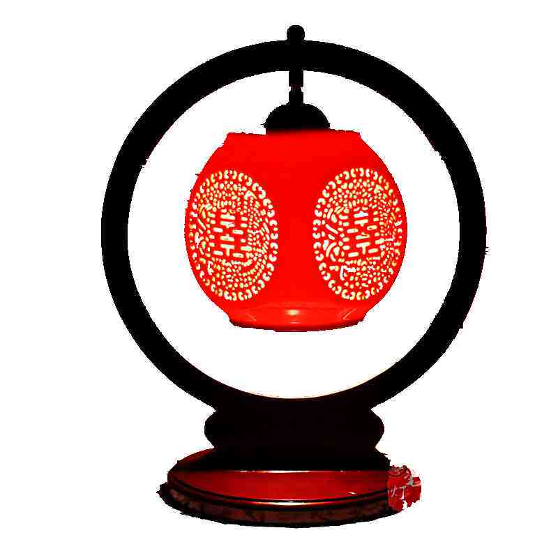 中式红色结婚台灯卧室床头灯新娘陪嫁礼物家用婚用婚庆浪漫长明灯