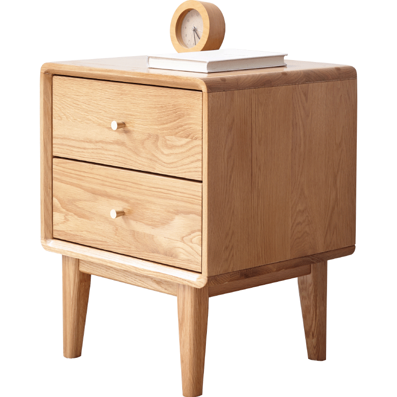 源氏木语全实木床头柜北欧橡木收纳储物柜现代简约卧室床边小柜子