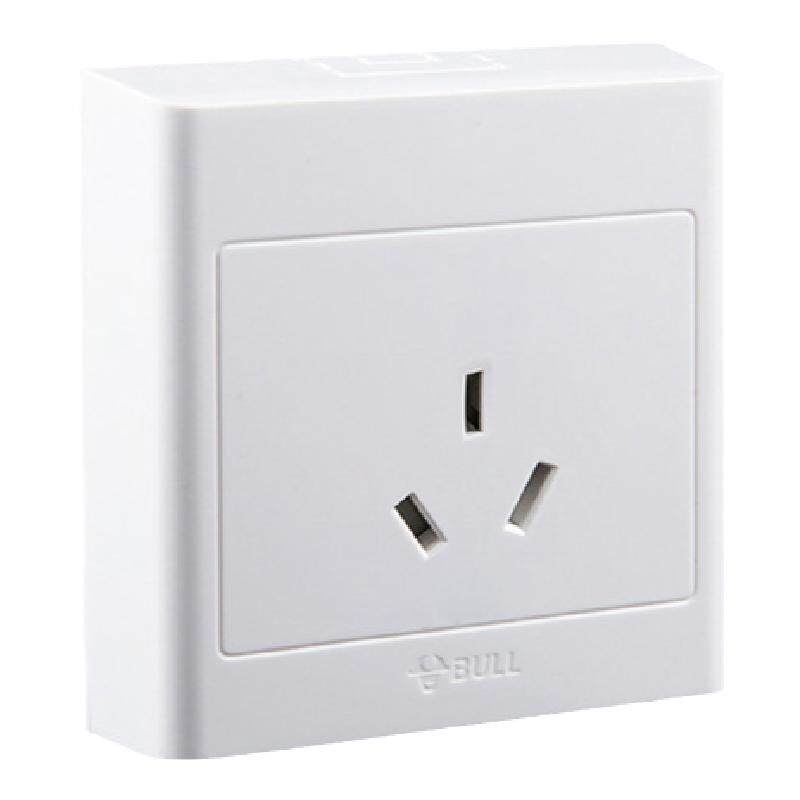 公牛16a插座带开关一开三孔空调热水器专用五孔明装面板86型16安