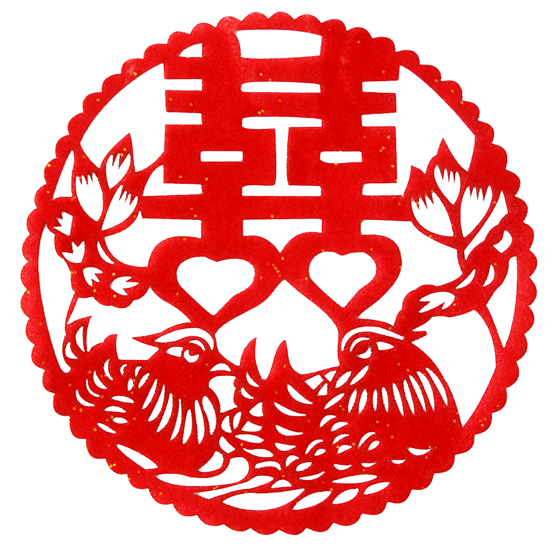 结婚用品无纺布喜字贴静电贴套装婚房剪纸电器喜字窗花装饰布置