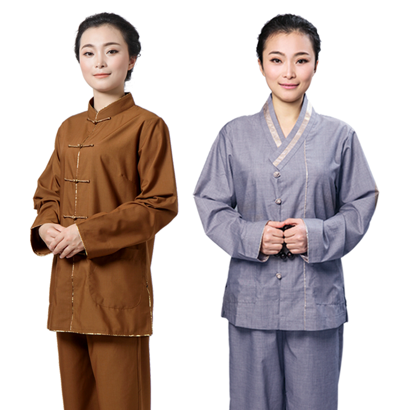 弘通佛教居士服女佛系套装中式禅意打坐服中国风禅修服春夏款茶服