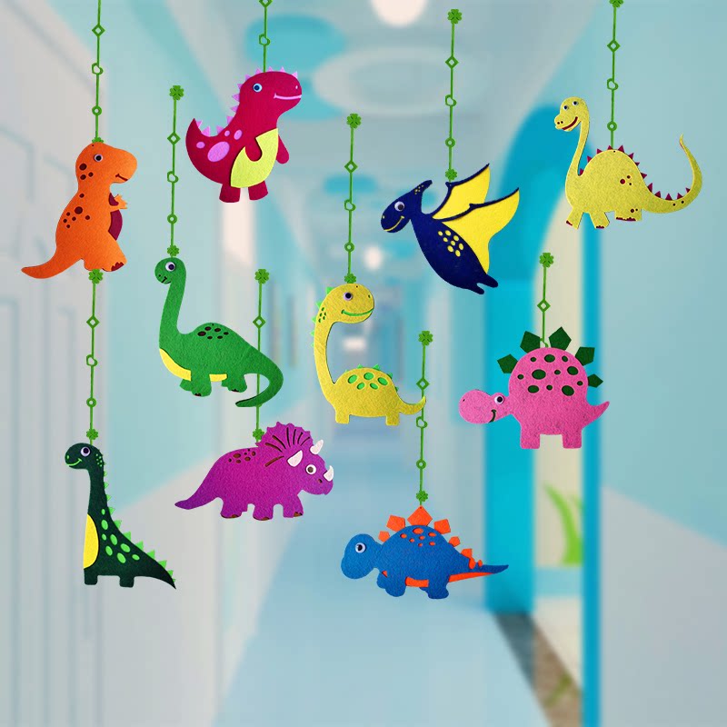 幼儿园教室走廊吊顶环创布置商场店铺游乐园恐龙主题空中挂饰吊饰