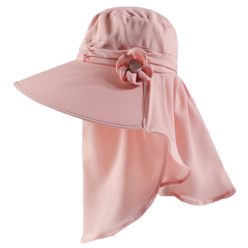 大檐遮阳帽女夏季防晒遮脸采茶帽子透气薄款凉帽户外骑车太阳帽潮