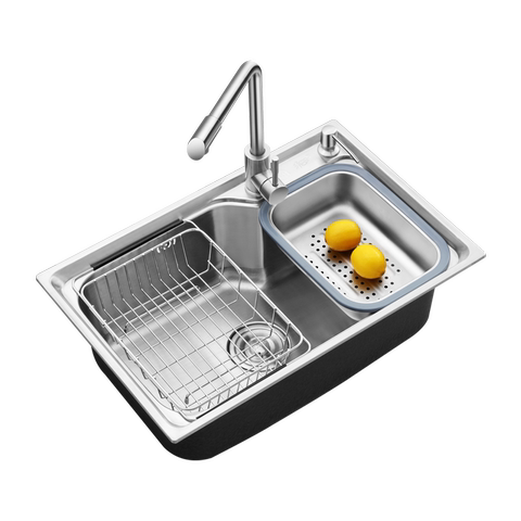 澳斯曼厨房洗菜盆304不锈钢洗碗盆水槽手工加厚单槽双槽家用水池