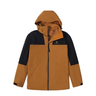 骆驼男装冲锋衣男款徒步户外可拆卸防风加厚三合一登山服夹克外套