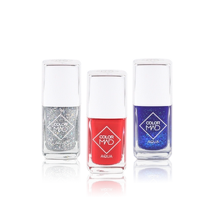 COLOR MAD/魅缤纷水性指甲油可剥持久美甲撕拉小银砖迷你装5ml
