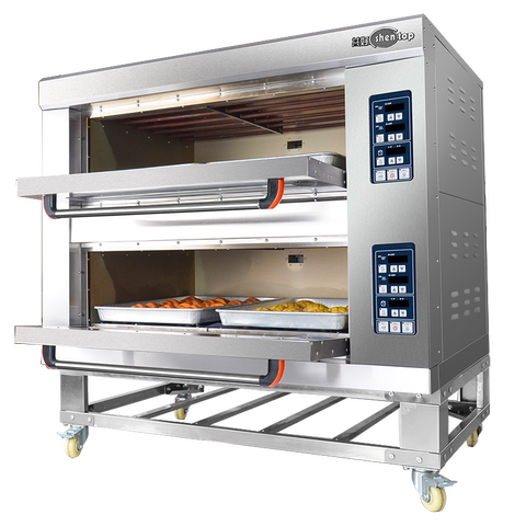 共好烤箱商用二层四盘烘焙大烤箱蛋糕店专用大型双层面包月饼烘炉