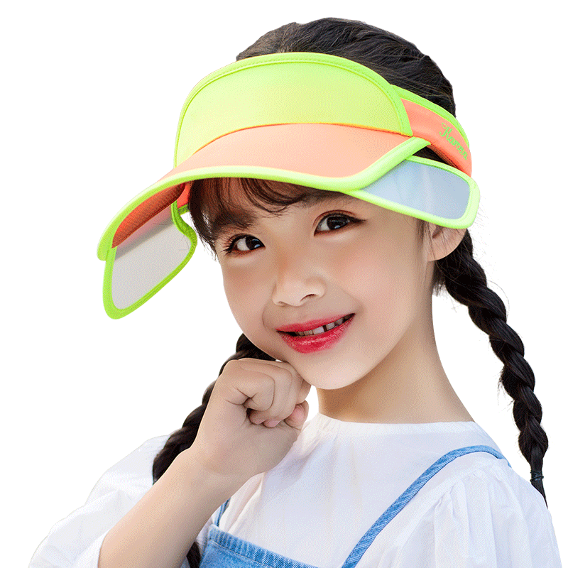 儿童防晒空顶太阳帽夏季女男童防晒防紫外线遮阳帽小孩子鸭舌帽子