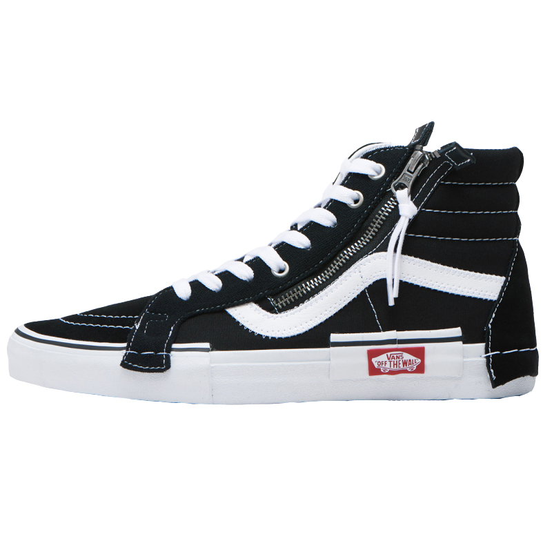 vans sk8-hi reissue cap黑白高帮解构红蓝拼接男女休闲滑板鞋