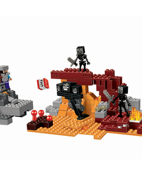 兼容乐高21126我的世界凋零巫师风暴下界恶魂骷髅小人仔积木玩具