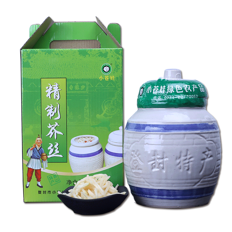 正宗登封小苍娃原味芥菜丝1.1kg罐装手工芥丝小仓娃芥菜丝下饭菜