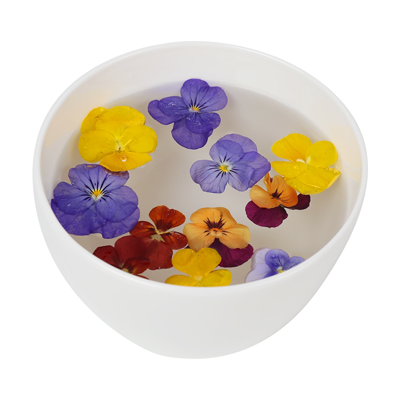 壹香 三色堇50朵/盒 新鲜可食用西餐摆盘装饰花 任搭5份顺丰包邮