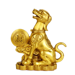 宏图好运 纯铜财狗摆件十二生肖狗家居饰品小狗家居饰品摆件