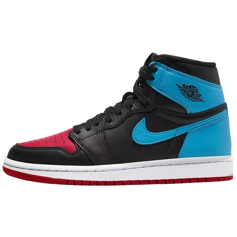 nike air jordan1 aj1乔1反转警灯红蓝拼接黑红脚趾 cd0461-046