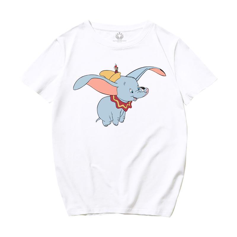 秦岚杨幂潮牌夏季小飞象dumbo短袖t恤男女同款韩版宽松纯棉情侣装