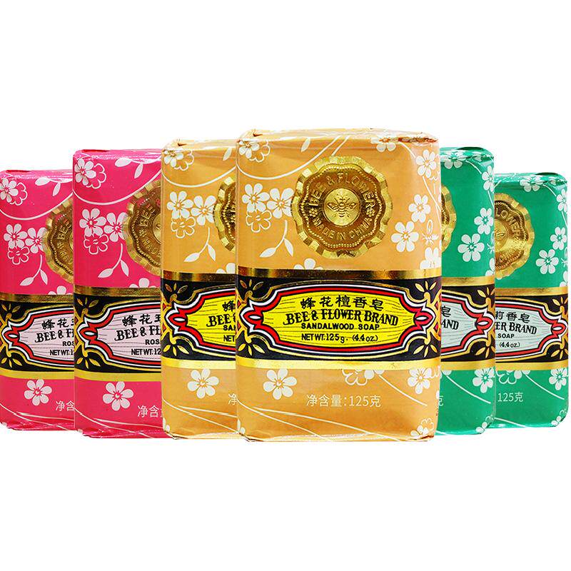 蜂花檀香玫瑰茉莉香皂125g*6块