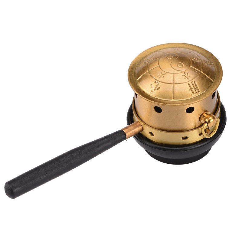 汉医纯铜火龙灸火龙罐温灸器艾灸炉艾绒灸艾塔专用温灸筒艾灸器