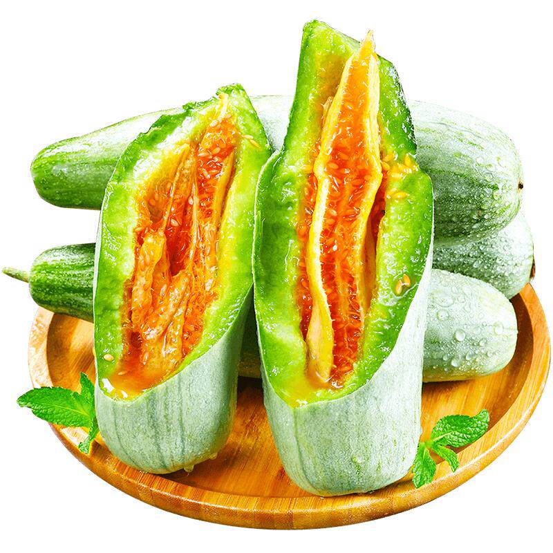 山东羊角蜜甜瓜新鲜水果整箱包邮蜜瓜香瓜5斤密瓜当季脆博洋果10