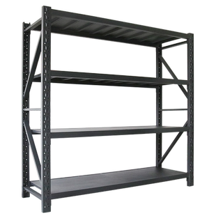 黑色货架仓储家用置物架多层铁架子仓库货架展示架自由组合
