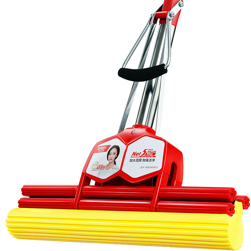 好媳妇拖把免手洗懒人 干湿两用大号挤水胶棉吸水海绵 拖把头