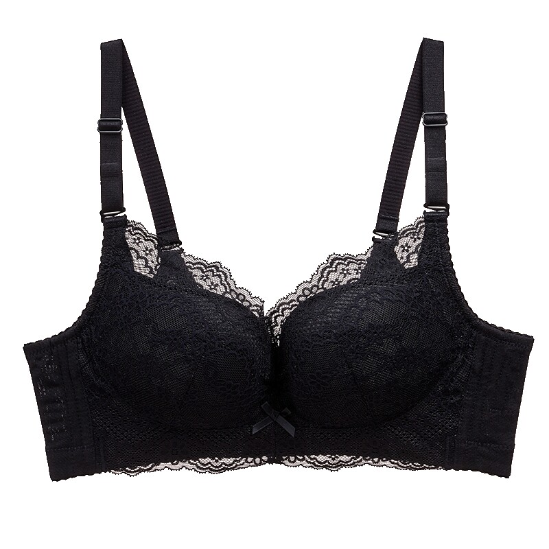 都市丽人性感蕾丝花边无钢圈女内衣大胸柔软舒适聚拢提托文胸胸罩