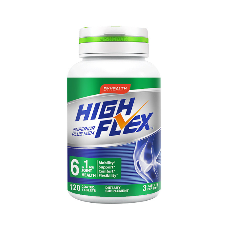 highflex汤臣倍健绿氨糖软骨素 护关节骨胶原维骨力美国进口120片